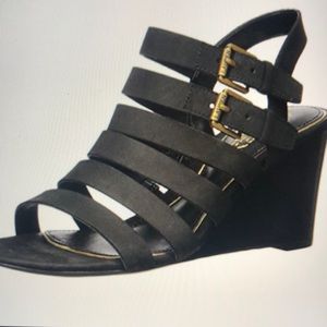 Ralph Lauren Aleigh Wedge sandal, black